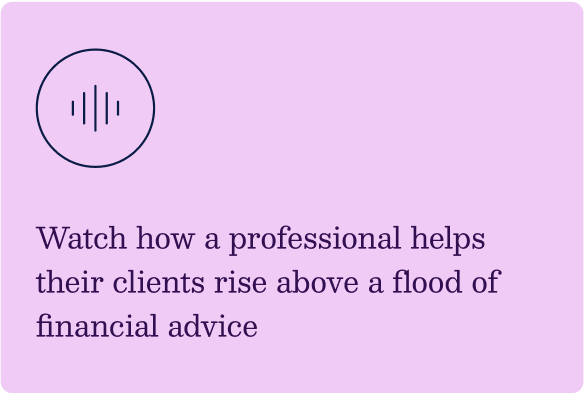 Professional helps clients with financial advice media post